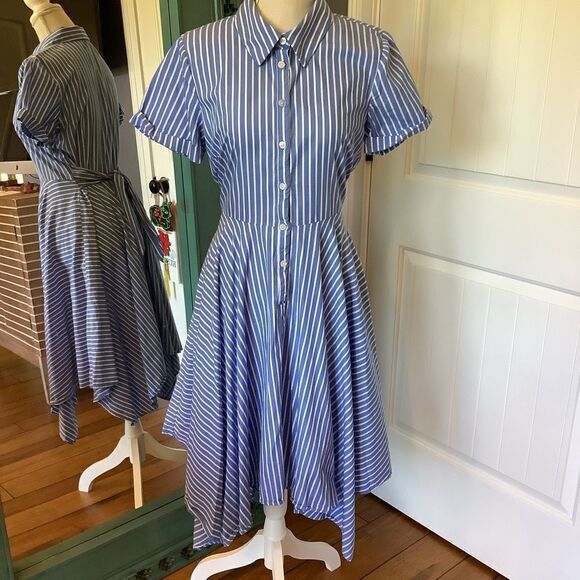 Ivy + Blu Striped Cotton Dress 🌸🦋🌈 - Picture 1 of 5